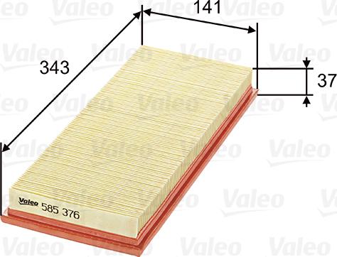 Valeo 585376 - Filtro aria www.autoricambit.com