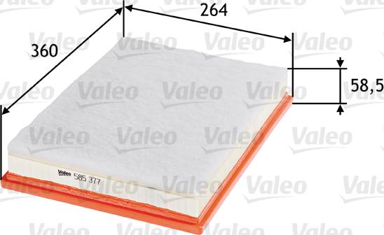 Valeo 585377 - Filtro aria www.autoricambit.com