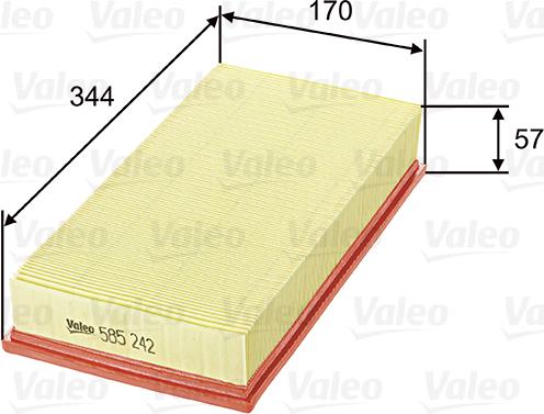 Valeo 585242 - Filtro aria www.autoricambit.com