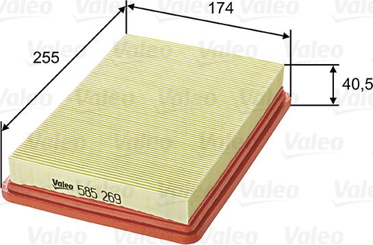 Valeo 585269 - Filtro aria www.autoricambit.com