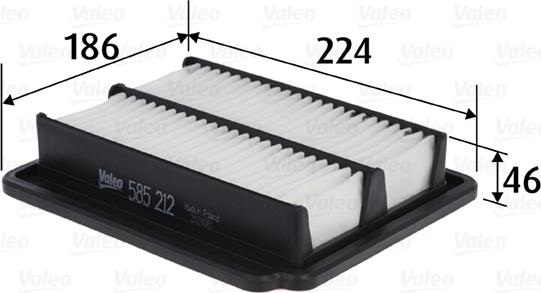 Valeo 585212 - Filtro aria www.autoricambit.com