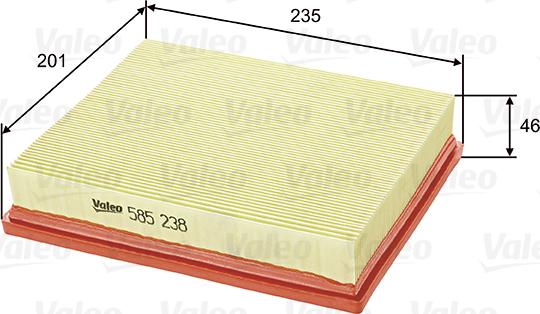 Valeo 585238 - Filtro aria www.autoricambit.com