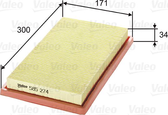 Valeo 585274 - Filtro aria www.autoricambit.com