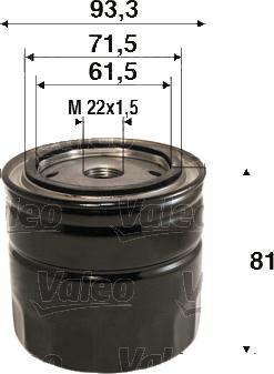 Valeo 586110 - Filtro olio www.autoricambit.com