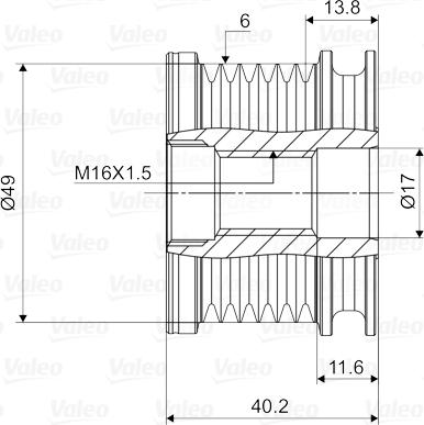 Valeo 588095 - Puleggia cinghia, Alternatore www.autoricambit.com