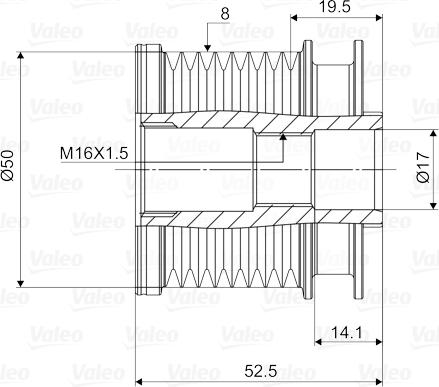 Valeo 588093 - Puleggia cinghia, Alternatore www.autoricambit.com