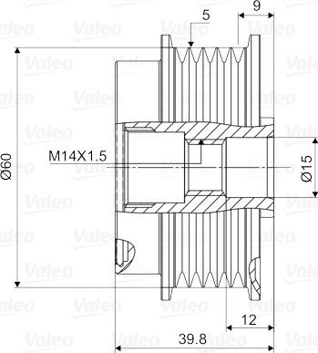 Valeo 588097 - Puleggia cinghia, Alternatore www.autoricambit.com