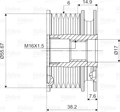 Valeo 588044 - Puleggia cinghia, Alternatore www.autoricambit.com