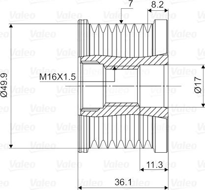 Valeo 588040 - Puleggia cinghia, Alternatore www.autoricambit.com