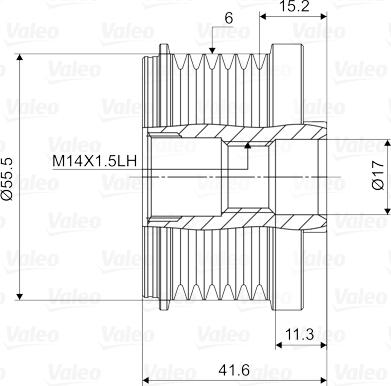 Valeo 588047 - Puleggia cinghia, Alternatore www.autoricambit.com