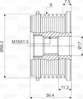 Valeo 588059 - Puleggia cinghia, Alternatore www.autoricambit.com