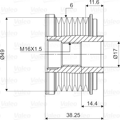 Valeo 588055 - Puleggia cinghia, Alternatore www.autoricambit.com