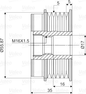 Valeo 588051 - Puleggia cinghia, Alternatore www.autoricambit.com