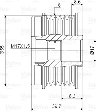 Valeo 588058 - Puleggia cinghia, Alternatore www.autoricambit.com