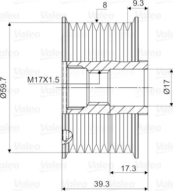 Valeo 588053 - Puleggia cinghia, Alternatore www.autoricambit.com