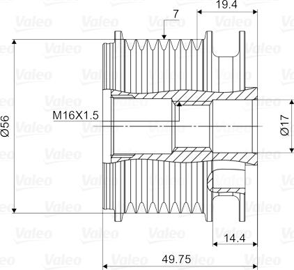 Valeo 588052 - Puleggia cinghia, Alternatore www.autoricambit.com