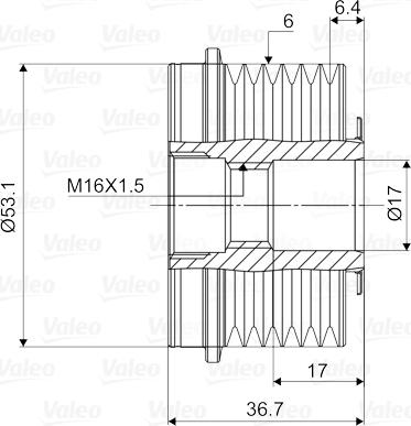 Valeo 588065 - Puleggia cinghia, Alternatore www.autoricambit.com