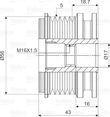 Valeo 588066 - Puleggia cinghia, Alternatore www.autoricambit.com