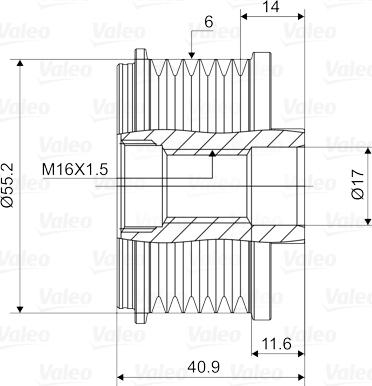 Valeo 588005 - Puleggia cinghia, Alternatore www.autoricambit.com