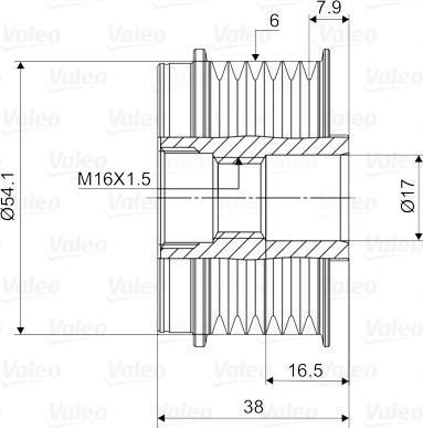 Valeo 588006 - Puleggia cinghia, Alternatore www.autoricambit.com