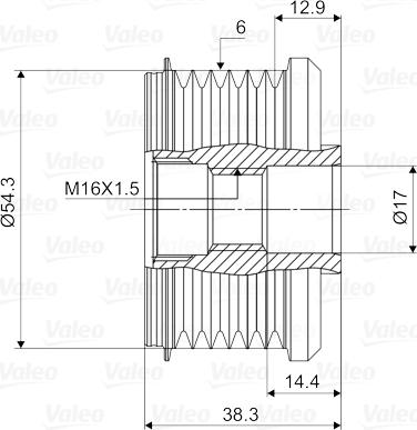 Valeo 588002 - Puleggia cinghia, Alternatore www.autoricambit.com