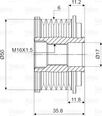 Valeo 588019 - Puleggia cinghia, Alternatore www.autoricambit.com