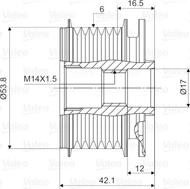 Valeo 588011 - Puleggia cinghia, Alternatore www.autoricambit.com