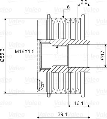 Valeo 588013 - Puleggia cinghia, Alternatore www.autoricambit.com