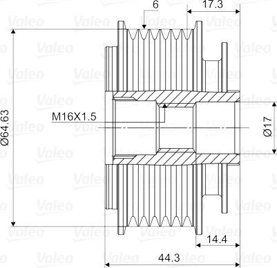 Valeo 588084 - Puleggia cinghia, Alternatore www.autoricambit.com