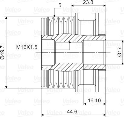 Valeo 588085 - Puleggia cinghia, Alternatore www.autoricambit.com