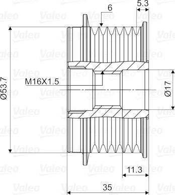 Valeo 588080 - Puleggia cinghia, Alternatore www.autoricambit.com