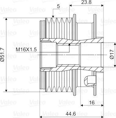 Valeo 588083 - Puleggia cinghia, Alternatore www.autoricambit.com