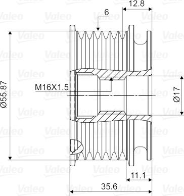 Valeo 588032 - Puleggia cinghia, Alternatore www.autoricambit.com