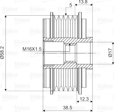 Valeo 588037 - Puleggia cinghia, Alternatore www.autoricambit.com