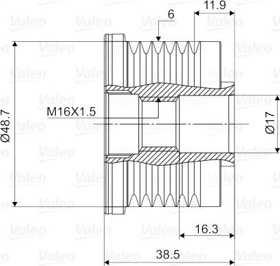 Valeo 588029 - Puleggia cinghia, Alternatore www.autoricambit.com