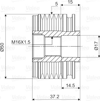 Valeo 588025 - Puleggia cinghia, Alternatore www.autoricambit.com