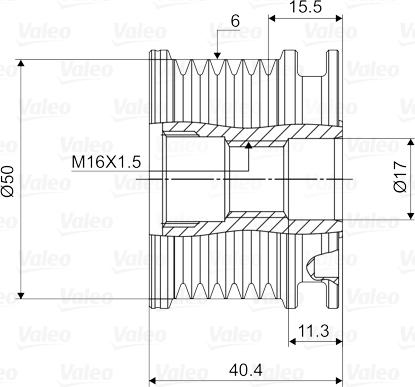 Valeo 588020 - Puleggia cinghia, Alternatore www.autoricambit.com