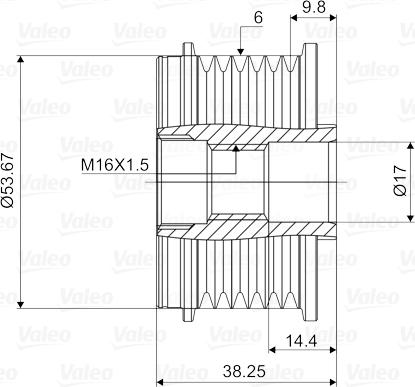 Valeo 588028 - Puleggia cinghia, Alternatore www.autoricambit.com