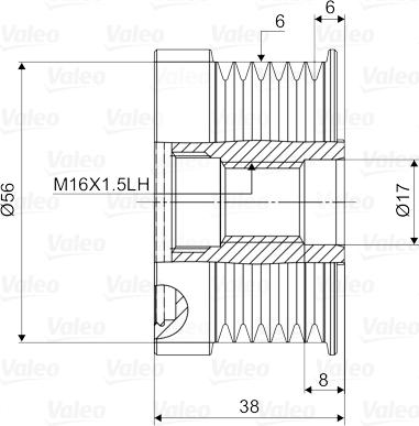 Valeo 588022 - Puleggia cinghia, Alternatore www.autoricambit.com