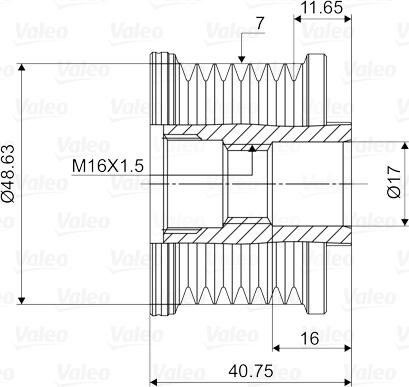 Valeo 588027 - Puleggia cinghia, Alternatore www.autoricambit.com