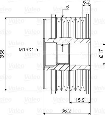 Valeo 588077 - Puleggia cinghia, Alternatore www.autoricambit.com