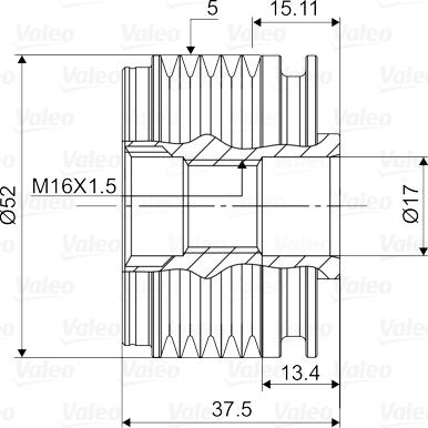 Valeo 588109 - Puleggia cinghia, Alternatore www.autoricambit.com