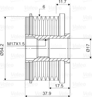 Valeo 588110 - Puleggia cinghia, Alternatore www.autoricambit.com