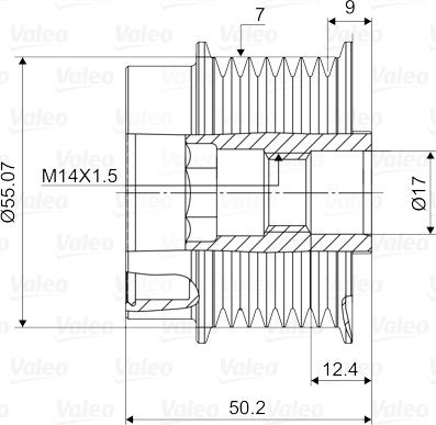 Valeo 588130 - Puleggia cinghia, Alternatore www.autoricambit.com