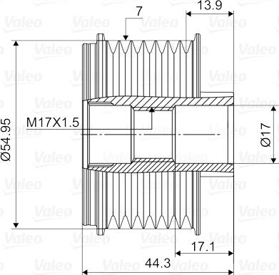 Valeo 588133 - Puleggia cinghia, Alternatore www.autoricambit.com