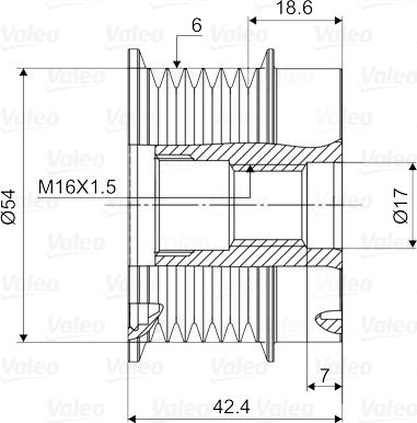 Valeo 588126 - Puleggia cinghia, Alternatore www.autoricambit.com