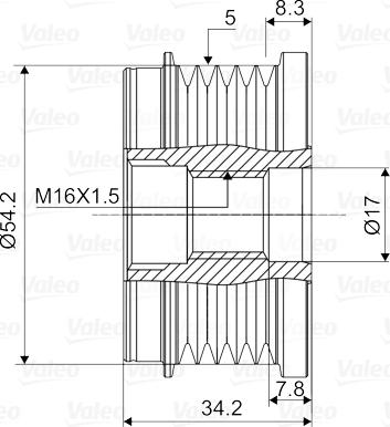 Valeo 588123 - Puleggia cinghia, Alternatore www.autoricambit.com