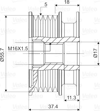 Valeo 588122 - Puleggia cinghia, Alternatore www.autoricambit.com