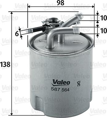 Valeo 587564 - Filtro carburante www.autoricambit.com