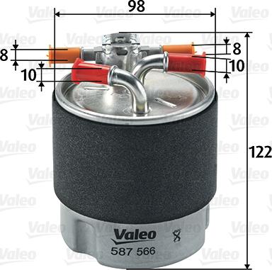 Valeo 587566 - Filtro carburante www.autoricambit.com